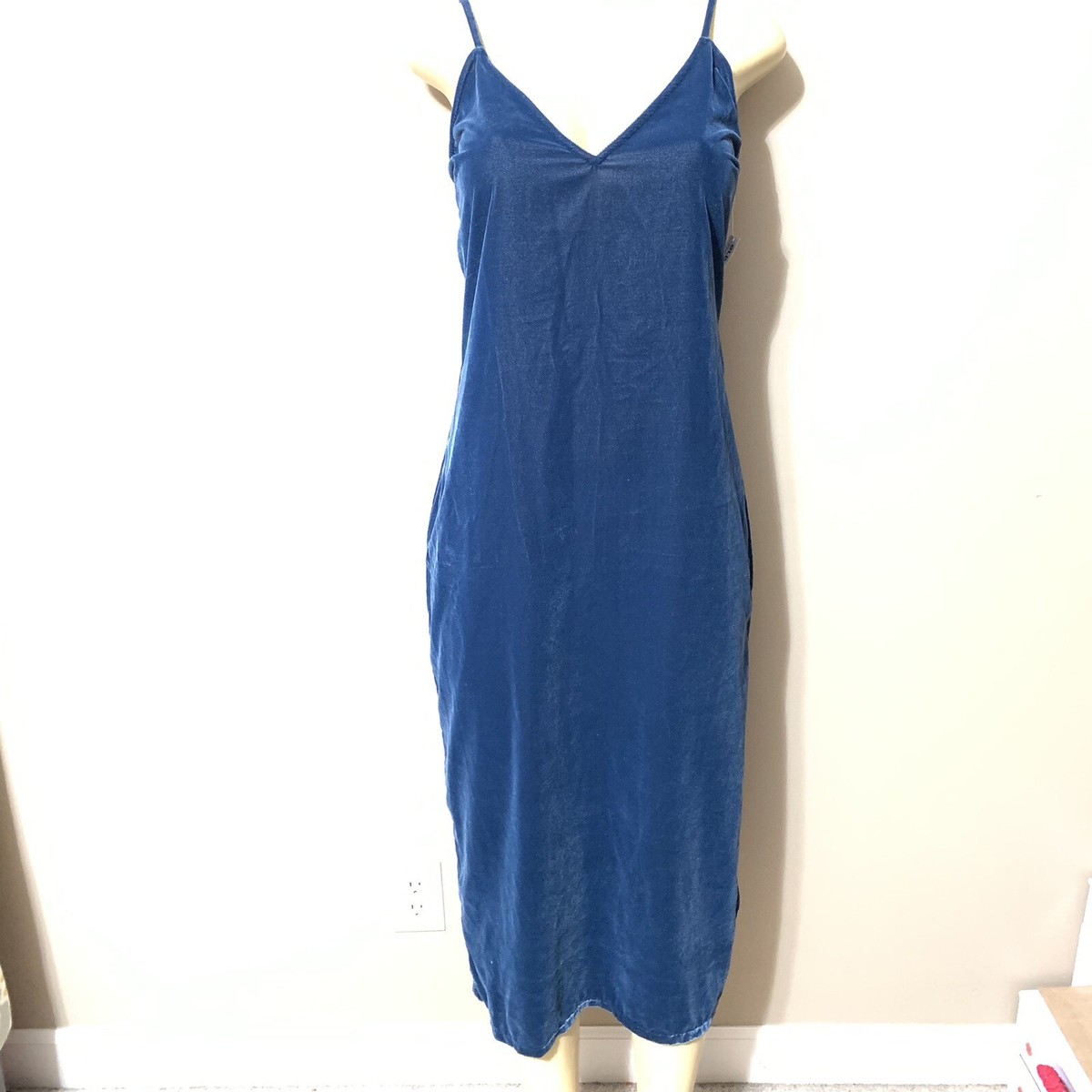 Old Navy NWT Blue Velvet V-Neck Spaghetti Strap Dress Size XS | eBay