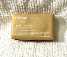 freshwater farm Australia ORGANIC SHEA BUTTER  Nourishing Castile Body Bar 200g