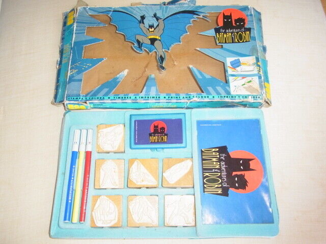 1996 Made In Italy With Box Multiprint Batman Robin Stamp Set