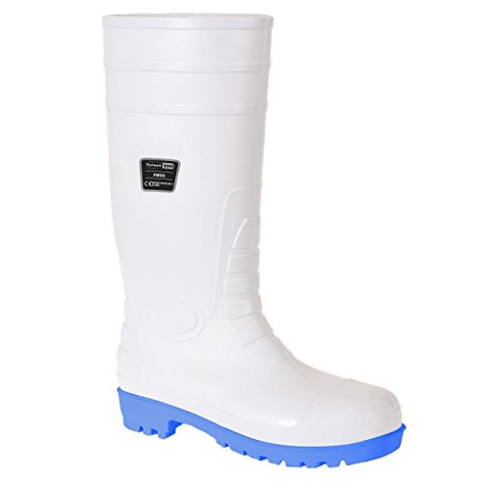 (TG. 44) Portwest FW95WHR44 Stivale Total Safety Wellington S5, Bianco, 44 - NUO