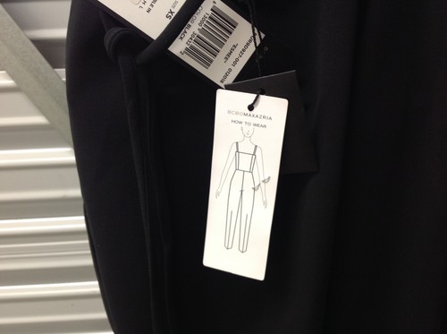 BNWT BCBG MAX AZRIA ESMEE JUMPSUIT BLACK SZ XS FITS TALL SZ AS WELL ORIG $298 - Picture 11 of 12