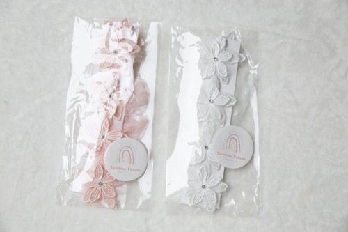 Baby floral headband, toddler flower girl headband, baby flower crown headwraps - Picture 3 of 9