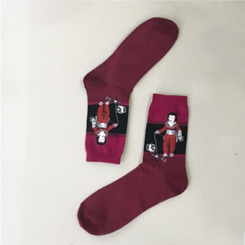Multi Painting Men Women Socks Funny Novelty Starry Night Vintage Retro Socks - Picture 109 of 125