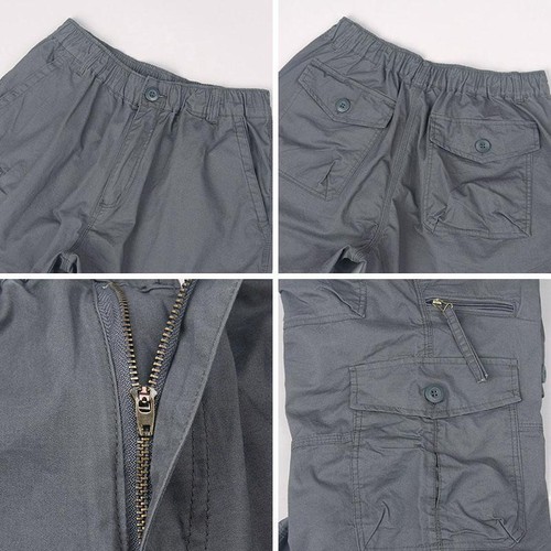 Men's Cargo Shorts Summer Loose Casual Pants Elastic Waist Jogging Sweatpants - Picture 6 of 30