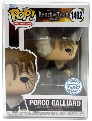 #ad Funko Pop Attack on Titan Porco Galliard #1402 Special Edition with Protector $34.99