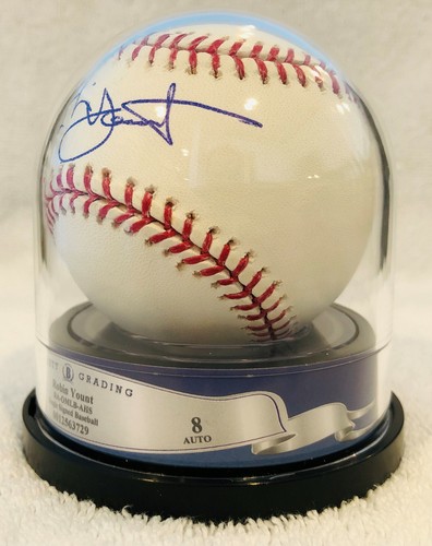 Robin Yount Autograph Auto MLB Baseball - Milwaukee Brewers - Beckett Graded 8.0 - Picture 3 of 5