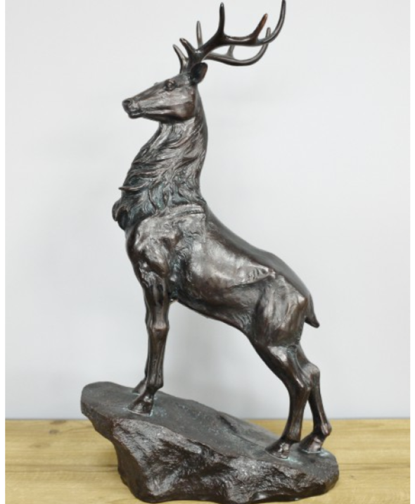 Stag on Plinth Deer Ornament Figure Sculpture, Vintage Style eBay