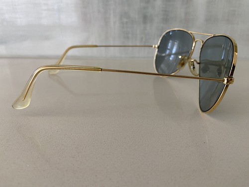 Vintage B&L Ray Ban aviator sunglasses w/case USA 58-14 - Picture 2 of 8