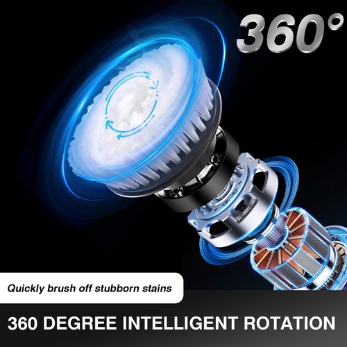Electric Scrubber Spin Turbo Scrubber Cordless Cleaning Brush Bathroom Cleaner - Picture 5 of 23