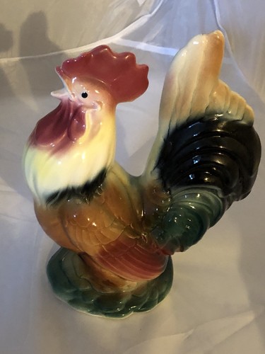 Juego de gallo y gallina Royal Copley multicolor vintage en muy buena condición - Imagen 3 de 12