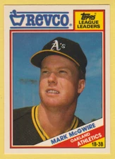 1988 Topps Revco League Leaders - Mark McGwire #17 - Oakland A's 