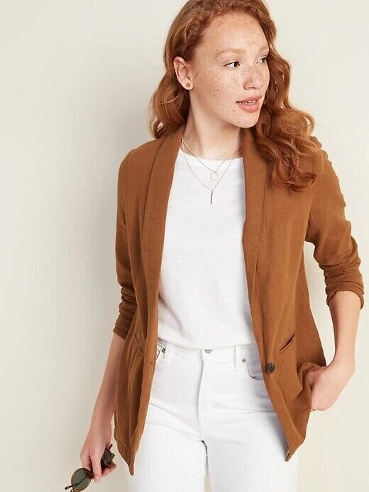 Ochre blazer womens top