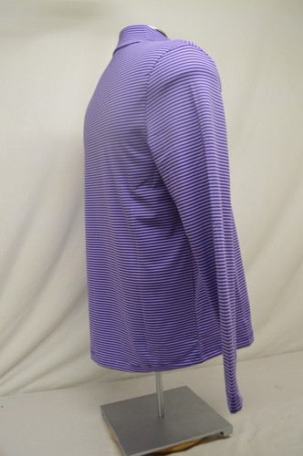 NEW Men's Southern Tide T3 1/4 Zip Pullover Purple Stripe Performance SMALL - Picture 7 of 8