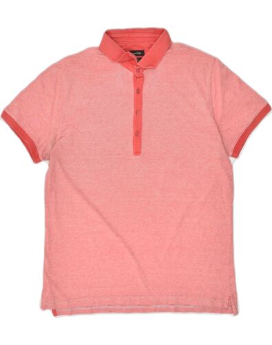 MASSIMO DUTTI Mens Regular Fit Polo Shirt Small Red Cotton AF40