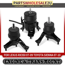 3x Engine Motor & Auto. Trans. Mount for Toyota Sienna 07-10 Lexus RX350 07-09