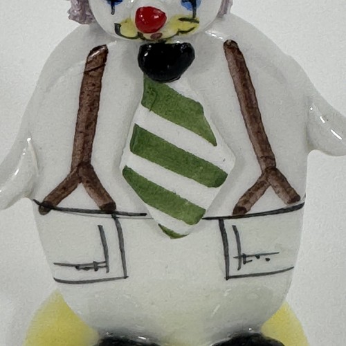 Vintage Handcrafted Clown Figurine 2.5" Zampiva Artist Signatured Ceramic Glazed - Picture 6 of 17