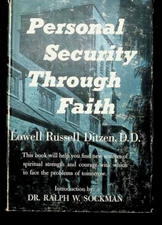Personal Security Through Faith by L. R. Ditzen 1951 hardcover with dust jacket