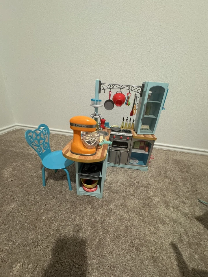 American Girl Kitchen Set Gourmet Kitchen Cuisine And Dining Table - Image 3 of 4