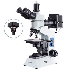 AmScope ME580 Trinocular Metallurgical Compound Microscope 40X-800X+18MP Camera