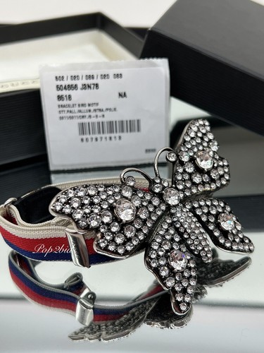 Bracciale Regolabile Nuovo con Etichette 100% Autentico Cristallo Farfalla Telaio Farfalla Nuovo con Etichette - Foto 3 di 12