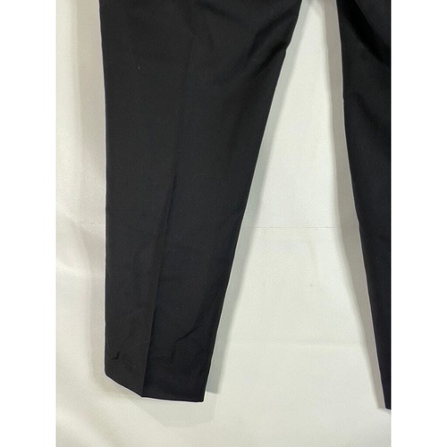 MICHAEL KORS Men's Solid Black Stretch Wool Flat Front Dress Pants SZ 38x30 - Picture 6 of 10