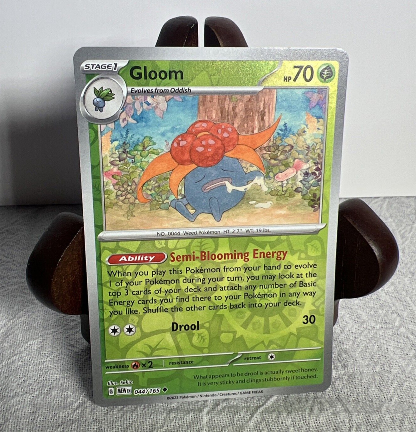 Gloom 044/165 151 REVERSE HOLO POKEMON NM