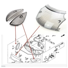 Rear Tail Lamp+Turn Signal Lens Fit Honda CBF500; CBF600 Naked/ABS;SH125/SH150