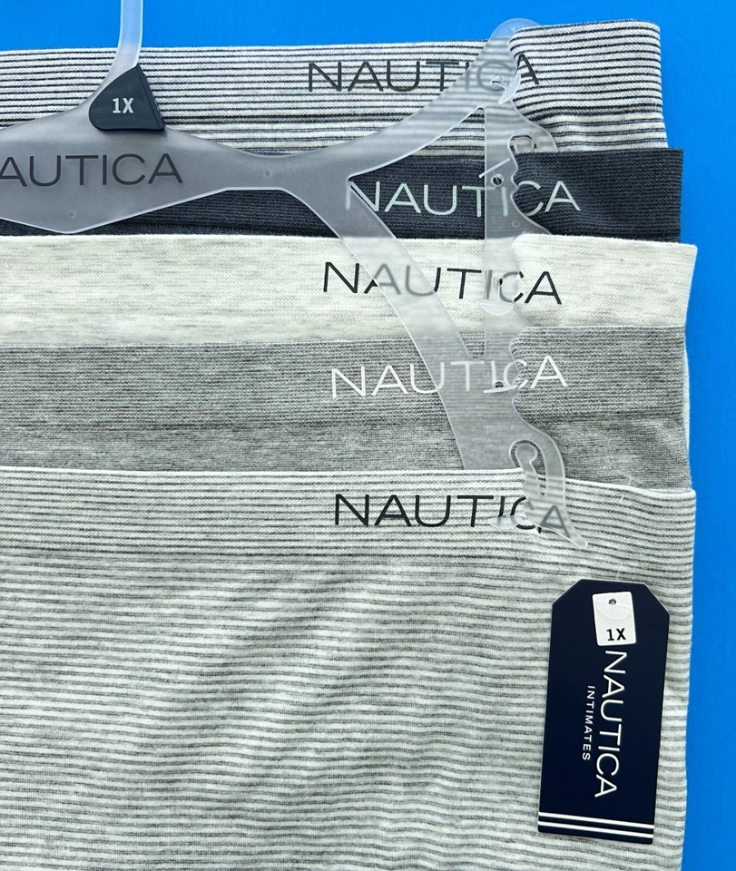 Nautica NT7554 5 ps 1X,2X Fit High Waist Brief No Show Super Soft Nylon Panties - Image 3 of 4