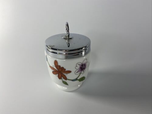 Royal Worcester Astley Egg Coddlers Made England bedeckt seltene süße Blumen