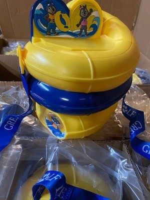 Great Wolf Lodge Water Park Slide Popcorn Candy Refill Bucket Lanyard Souvenir