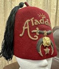 Vintage Masonic Shriner Aladdin Fez Antique Freemasons Hat w/ Tassel Sword Star — photo 3