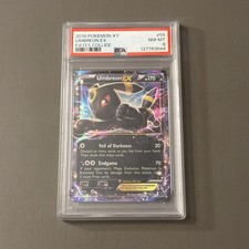 Pokemon TCG: 2016 Umbreon EX Full Art Holo 55/124 Fates Collide PSA 8