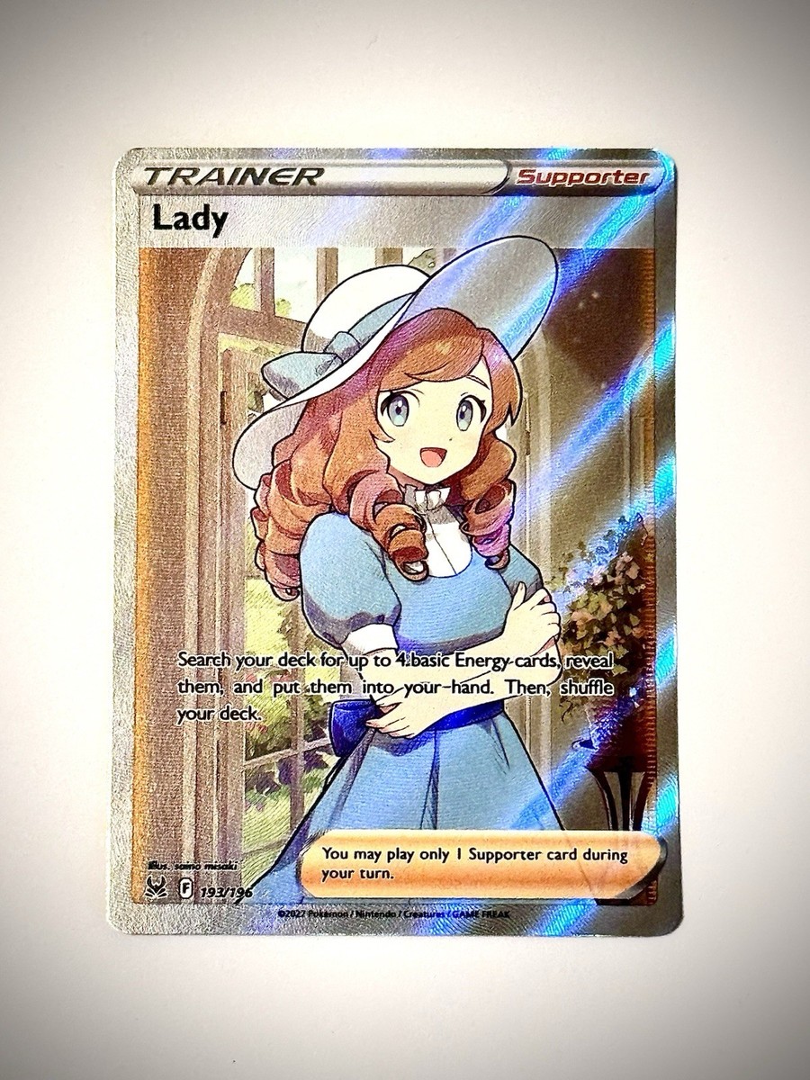 lady pokemon card Center (185/185) [Sword & Shield: Vivid Voltage] RaritySecret Rare Card TypeTrainer FormSupporter Lady Outing (EX Ruby &