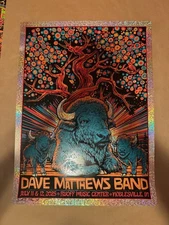 Dave Matthews Band FOIL POSTER Noblesville Deer Creek IN 2025 AP S/N Todd Slater