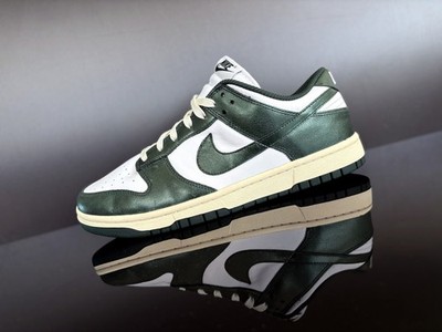 NIKE DUNK LOW ''Vintage Green'' Sneaker weiß/grün/beige metallic Gr.44 NEU/OVP