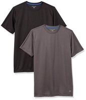 Amazon Essentials Herren Tech-Stretch T-Shirt 2Er-Pack Kohlegrau/Schwarz Xxl