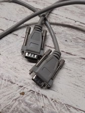 Gray Serial RS-232 DB9 9-Pin Male to Female Round Cable 1:1 Connection Adap 6FT