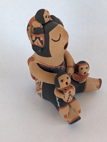 NATIVE AMERICAN JEMEZ POTTERY STORYTELLER BY MARY ELLEN TOYA PUEBLO - Picture 3 of 24