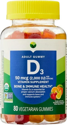 Spring Valley Vitamin D3 | Vitamin D3 50 Mcg (2,000 IU) Adult Gummy | Bone & Imm