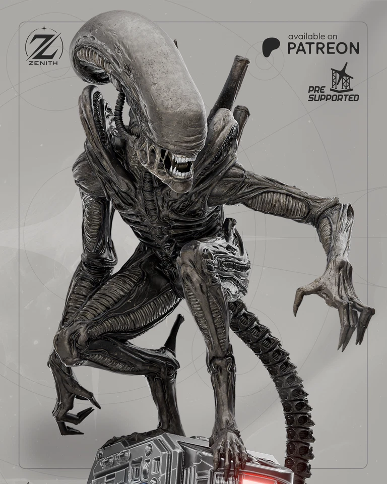 Alien 1:8 Scale Figure | Fan Made 3D Printed Model Kit | Unpainted Resin Collect - Image 2 of 4