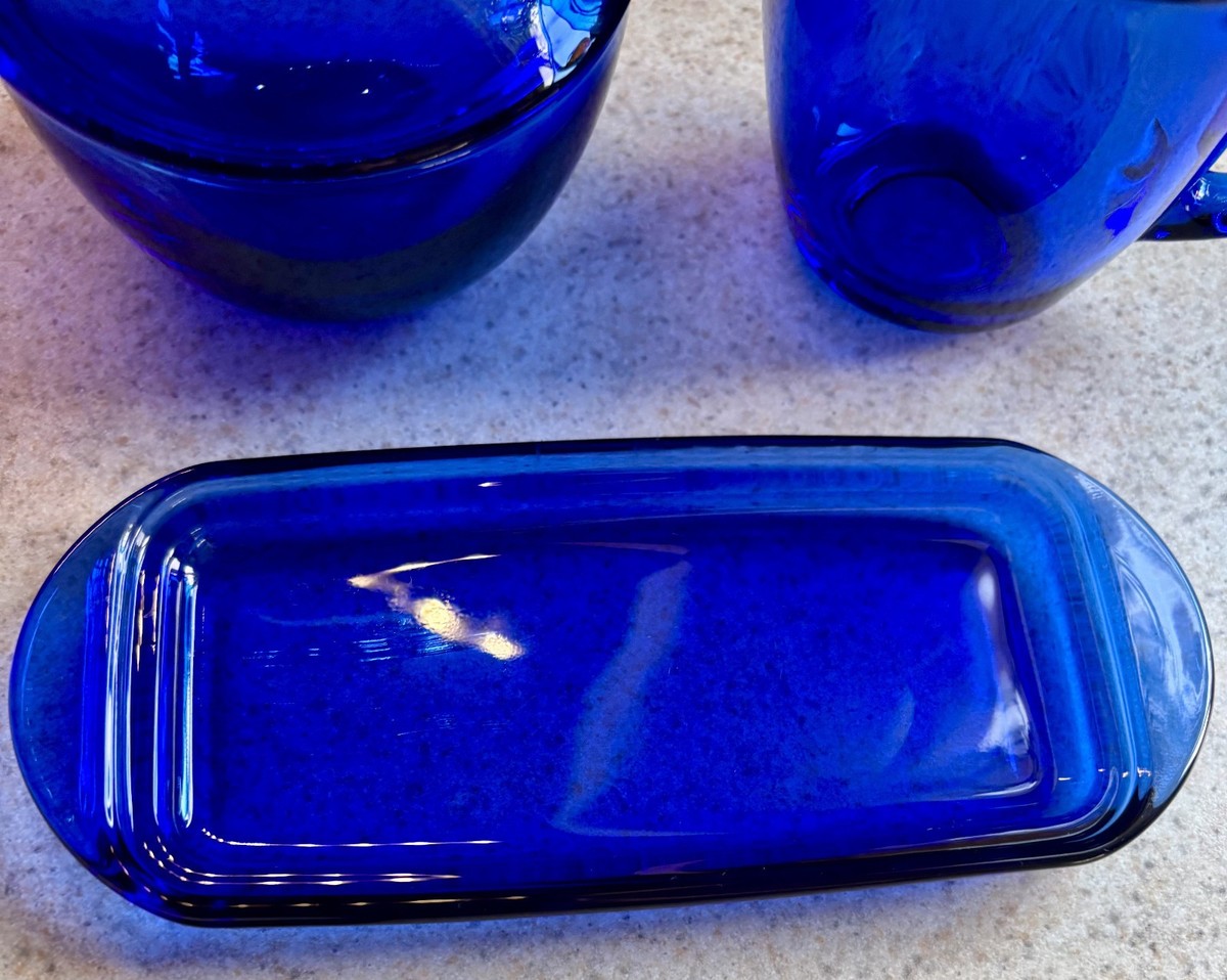 Anchor Hocking ヒートプルーフボウル皿　5枚セット Vintage Anchor Hocking COBALT BLUE 5 Piece Tablemates Set CI86579