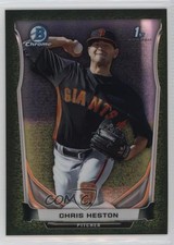 2014 Bowman Chrome Prospects Black Static Refractor 32/35 Chris Heston 0b0