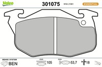 Bremsbelagsatz Scheibenbremse Essential Valeo 301075 FüR CitroËN Saxo S0 S1 VTL