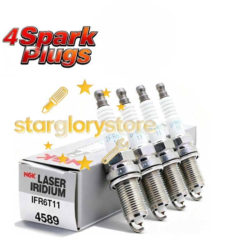 4PCS NEW FIT FOR NGK Laser Iridium Spark Plugs IFR6T-11 4589