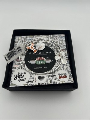 Alex and Ani FRIENDS YOUR'E MY LOBSTER DUO Silver Bangle New W/Tag Card & Box
