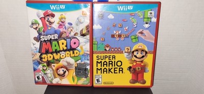 Super Mario 3D World & Super Mario Maker. Nintendo Wii U Lot Of 2