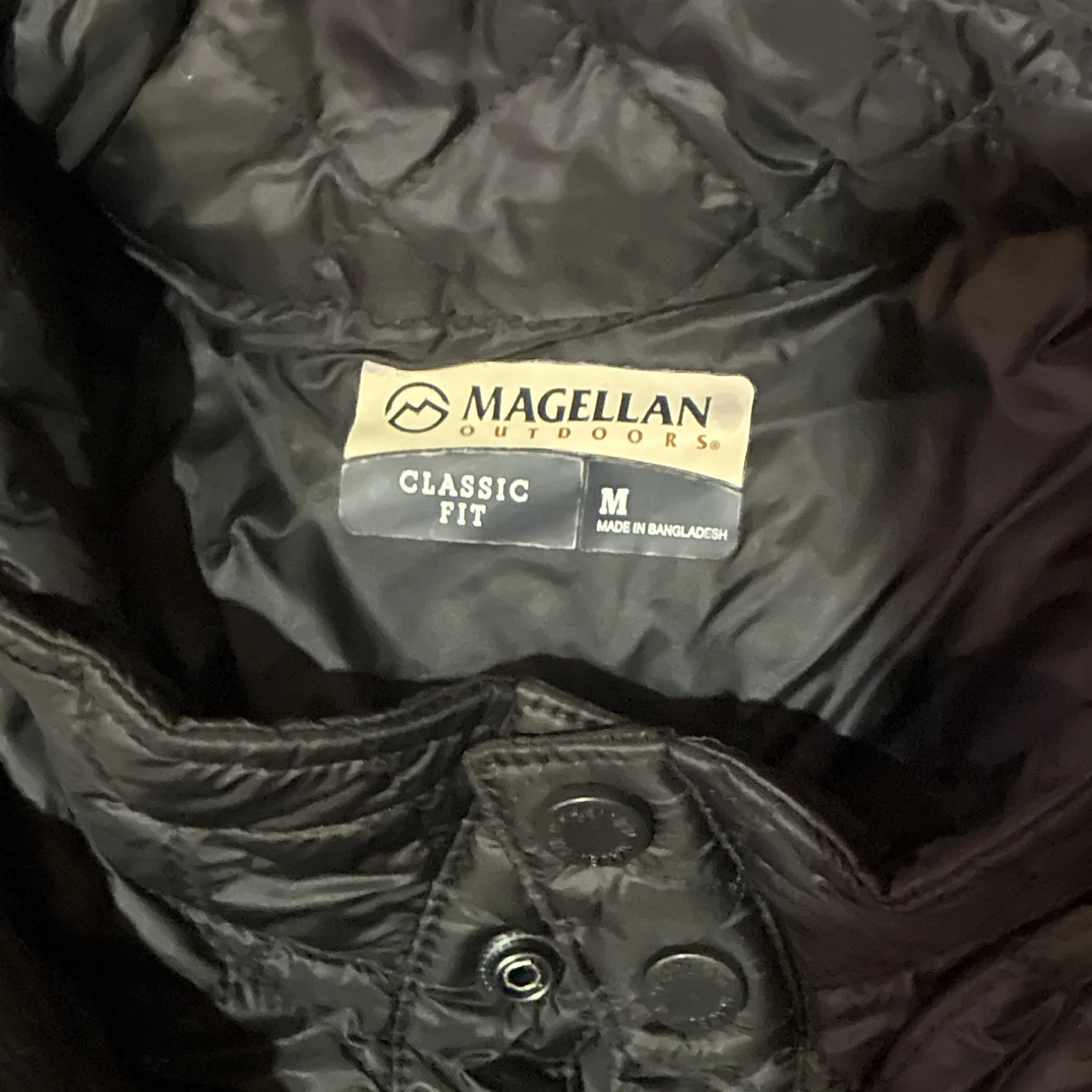 Magellan Outdoors Campfire Men’s M Green/Black Quilted Fleece Pullover - product detail image 2