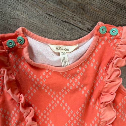 Matilda Jane Girls Size 6 Dream Chasers Day of Fun Romper Jumpsuit Orange - Picture 2 of 3