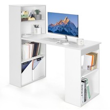 Computer Desk 48” Modern Compact Writing Desk Workstation Bookcase Combo