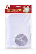 White Window Fly Screen Mesh 130x150cm DIY Mosquito Insect Net + 5.6m Adhesive